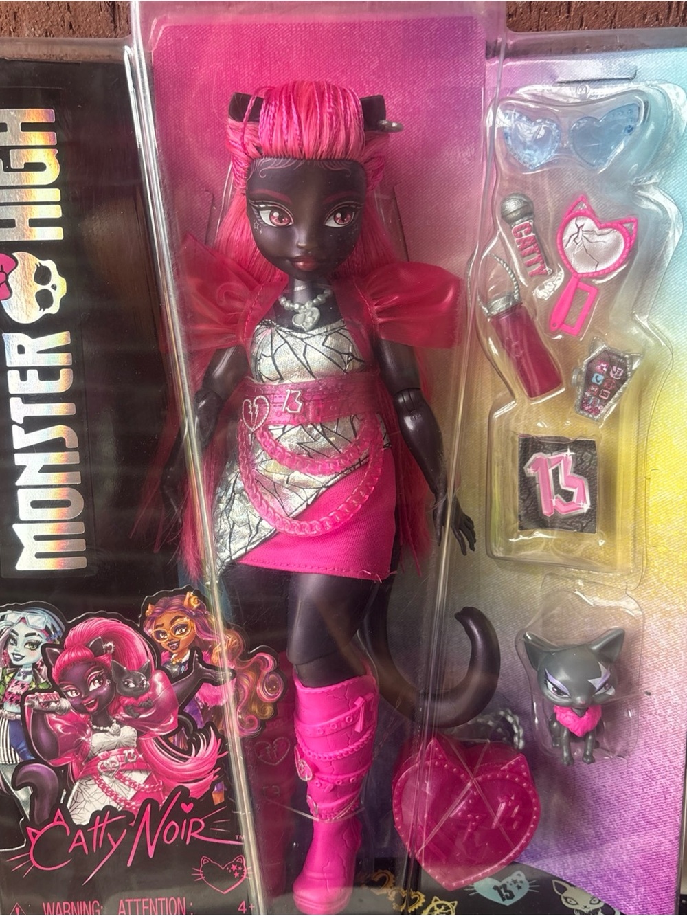 Monster High Cathy Noir Hot Pink & Silver Fashion Doll with Accessories